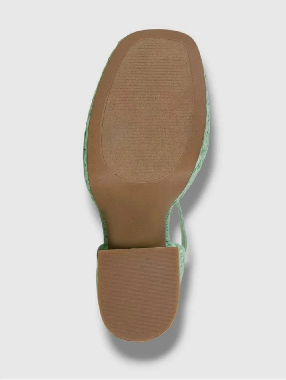 New w/Box Kenneth Cole NY Dolly Mint Green Raffia Platform Dress Sandals Size 9